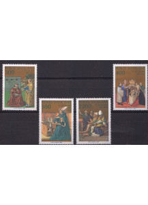1987 Vaticano 16° Centenario Conversione Sant Agostino serie 4 Valori Sassone 802-5